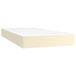 VidaXL Matelas à ressorts ensachés, medium, crème, 90x200x20 cm, similicuir