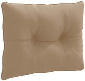 vidaXL Coussin de dossier PUTTEN 100% Polyester Taupe 50 x 40 x 10 cm