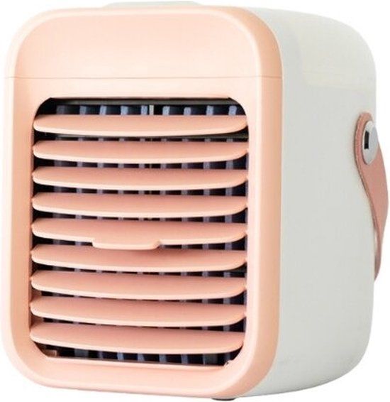 TechU™ Mini Airco - Desktop Luchtkoeler Koelventilator - Roze