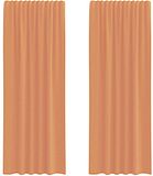 vidaXL - Voile gordijnen met roedezakken - 2 stuks - Terracotta
