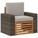 vidaXL Banc de jardin naturel et gris clair