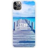 iPhone 11 Pro Max Stay positive bedrukt siliconen hoesje