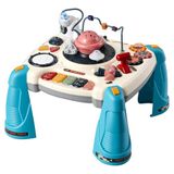 VEVOR Activiteitentafel, Speeltafel inclusief 12 spelletjes en 60 geluidsbronnen, Leertafel met ruimtethema, Zacht gloeiende sterrenprojector, Interactieve kindertafel, Ontdekkingstafel voor kinderen vanaf 6 maanden