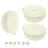 HIMRY® KXD7003 randbescherming, U-vormige schuimbescherming, veiligheid voor je kinderen, tafelrandbescherming van glas, extra dik, randbescherming, 6 x 2 m, ivoorkleurig