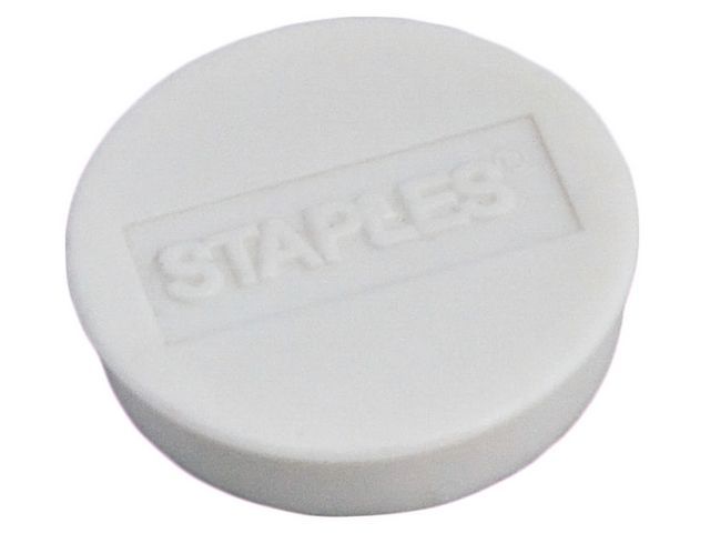 Staples - Ronde Magneten - 10 mm - Wit - 10 stuks