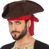 Atosa Bruine piraten driesteek verkleed hoed voor volwassenen