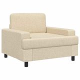 vidaXL Fauteuil Crèmekleurig Stof
