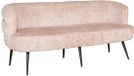 Lizzely Garden & Living Banc de salle à manger avec accoudoir Quinn 180cm taupe chenille