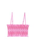 Next Dames Gesmokte Bandeaubikinitop Roze