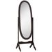 HOMCOM Staande spiegel, ovaal, shabby chic, 48 l x 46 b x 147 h | Verstelbare helling, MDF