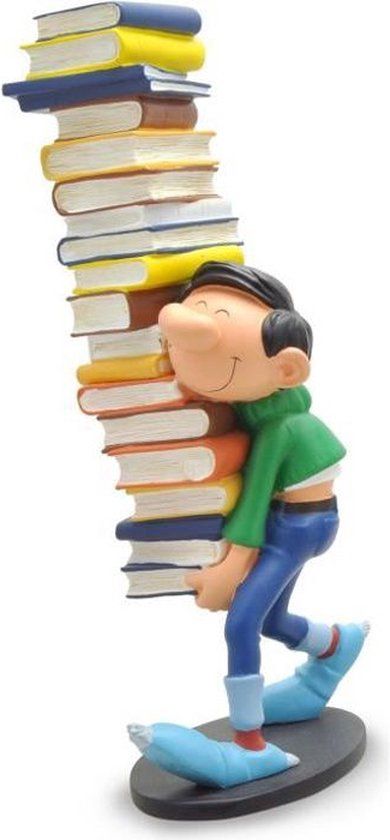 Plastoy Guust Flater met boeken Beeldje - 25 cm