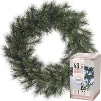 Decoris Couronne de Noël - Malmo - D60 cm - incl. éclairage blanc clair