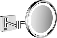 Hansgrohe AddStoris scheerspiegel LED Licht chroom - Rond - Glas