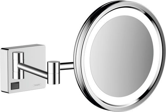 Hansgrohe AddStoris scheerspiegel LED Licht chroom - Rond - Glas