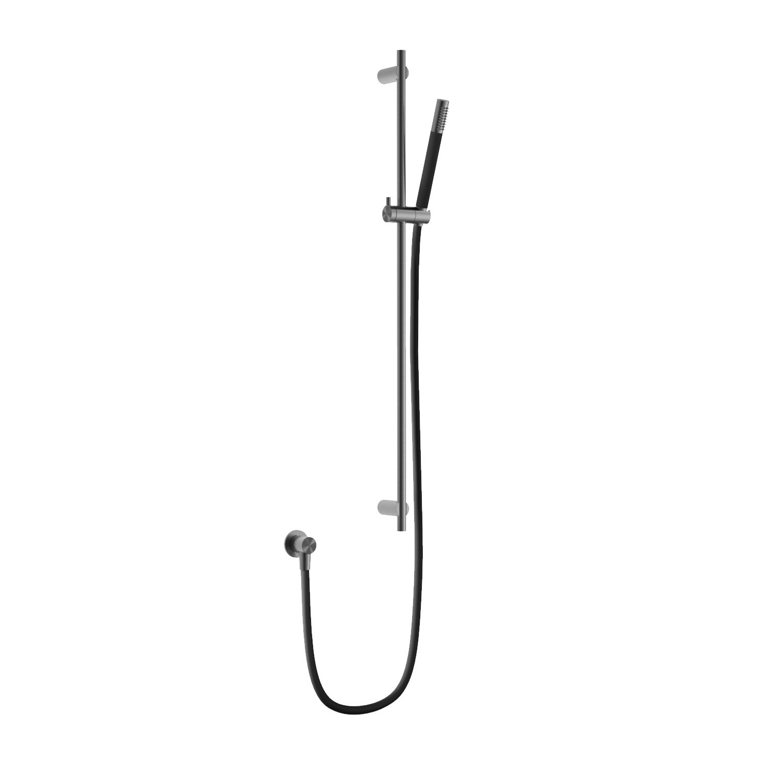 hotbath Archie Glijstangset - Geborsteld Gunmetal PVD