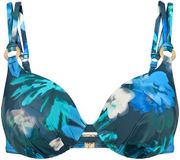 Triumph Bügel-Bikini-Top Summer Fleur Gebloemd Mouwloos Turquoise - Dark Combination 36xD