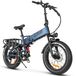 SmartAI 20-inch elektrische fiets, e-bike, 15Ah, opvouwbare fatbike, mountainbike, actieradius 120 km, opvouwbare pedelec voor volwassenen, geschikt voor lengtes van 150-180 cm, 7 versnellingen, opvouwbaar, aluminium, blauw