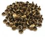 100 rivets en cuir, 8x8 mm, tête double, bronze, pour projets de bricolage