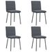 VidaXL Stoelen set van 4 donkergrijs fluweel