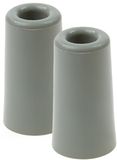 Benson Deurbuffers / deurstoppers - 2x - grijs - rubber - 75 x 40 mm - deurstop