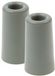 Benson Deurbuffers / deurstoppers - 2x - grijs - rubber - 75 x 40 mm - deurstop