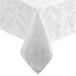 Elrene Damast Tafelkleed, polyester, wit, 152,4 x 213,4 cm langwerpig/rechthoekig