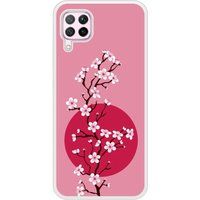 P40 Lite Cherry blossom bedrukt siliconen hoesje