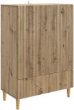 vidaXL Dressoir Artisanaal eiken 66 x 34,5 x 95 cm Bewerkt hout