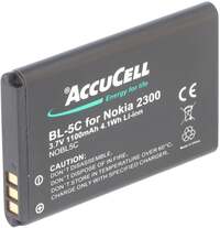 ACCUCELL AccuCell-batterij geschikt voor Nokia 6680, BL-5C, 1000 mAh