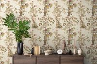 A.S. Création Vliesbehang, Bloemenbehang groen | B790431, 10,05 m x 0,53 m