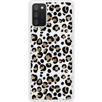 Samsung Galaxy A02S Leopard Verstevigd hoesje met sublimatie bedrukking