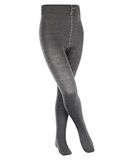 FALKE Comfort Wool dik eenkleurig wol panty kinderen grijs - maat 152-164