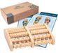 Merkloos Voetmassageroller - Shiatsu acupressuur - Hout - XL - Voor beide voeten