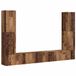 vidaXL Tv-meubelset - 8 stuks - Oud Hout - Bewerkt hout