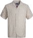 JACK & JONES JORNOTO STRIPE RESORT SHIRT SS SN Hommes Chemises XXL Coton Carnelian Manche longue Col rond Lacets Casual