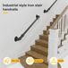 Garde-corps d'escalier en aluminium - Montage mural - 2 mètres - Rotatif à 360° - Antidérapant - Capacité de charge jusqu'à 250 kg