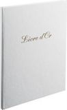 Exacompta Gastenboek Balacron met opschrift Livre d'Or - 100 pagina's - 27x22cm verticaal - Wit