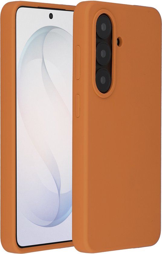 Accezz Liquid Silicone Backcover met MagSafe voor de Samsung Galaxy S26 - Oranje
