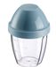 Westmark 3089227B Mixbeker/shaker met verwijderbare mengschijf, 0,25 l, kunststof, BPA-vrij, transparant/blauw