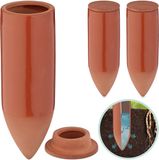 Merkloos Relaxdays waterdruppelaar - set van 3 - 330 ml - met deksel - keramiek