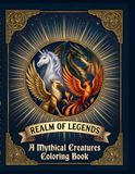 Realm of Legends: A Mythical Creatures Coloring Book for Adults