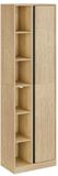 SoBuy BZR237-E-N Armoire de salle de bain - 50 x 30 x 170 cm - Naturel