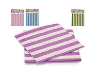ARTE REGAL Verpakking met 10 servetten van papier, gestreept, afmetingen: 18 x 1,5 x 21,5 cm, willekeurige kleur afhankelijk van beschikbaarheid