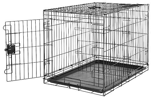 Amazon Basics Duurzame, opvouwbare hondenkooi - 91,44 x 58,42 x 63,5 cm - Zwart