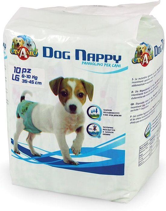 Croci Dog Nappy - Large - 6-10 kg - 35-45 cm - 10 Pieces