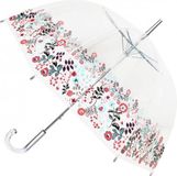 Smati Transparante Paraplu met Bloemenprint