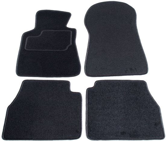 Cargoods Automatten op maat - zwart stof - geschikt voor Mercedes W201 190 1982-1993