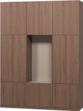WOOOD Build Meuble mural Combinaison 162 cm - Décor chêne - Brun