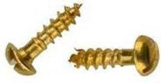 Hoenderdaal Fasteners Hoenderdaal Spaanplaatschroef Messing Blank 4 x 30 mm (200 stuks)