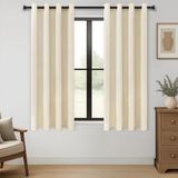 Allecto plus - Rideaux occultants 63 gouttes beige 140 x 160 cm